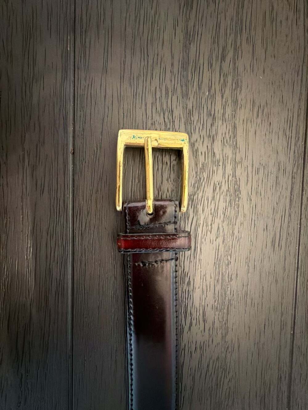 #25 Handcrafted Genuine Leather Belt Size 38/95 Solid Brass Buckle